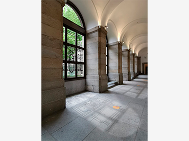 Photomontage for the installation Illustrated Utopia on Floor 1, Sabatini Building, Museo Reina Sofía, 2021