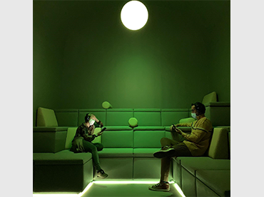 Vista de la exposición Audiosfera. Experimentación sonora 1980-2020, 2020 Vista de la exposición Audiosfera. Experimentación sonora 1980-2020, 2020