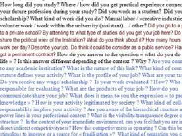 Una encuesta a las trabajadores. Trabajo colectivo por los estudiantes de posgrado del Museo Reina Sofía y Bojana Piskur, 2010-en curso