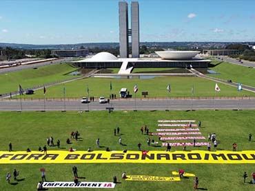 #ForaBolsonaro/Mourão, acción en Brasilia, 2019. Fotografía: Coletivo Alvorada