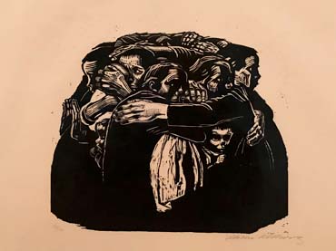 Käthe Kollwitz, Die Mütter (The Mothers), 1922-1923. Woodcut. From the Kireg (War) series. Private collection, Cologne, Germany