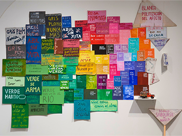 Colectivo Cromoactivismo in the exhibition Graphic Turn. Like the Ivy on the Wall, 2022. Museo Reina Sofía