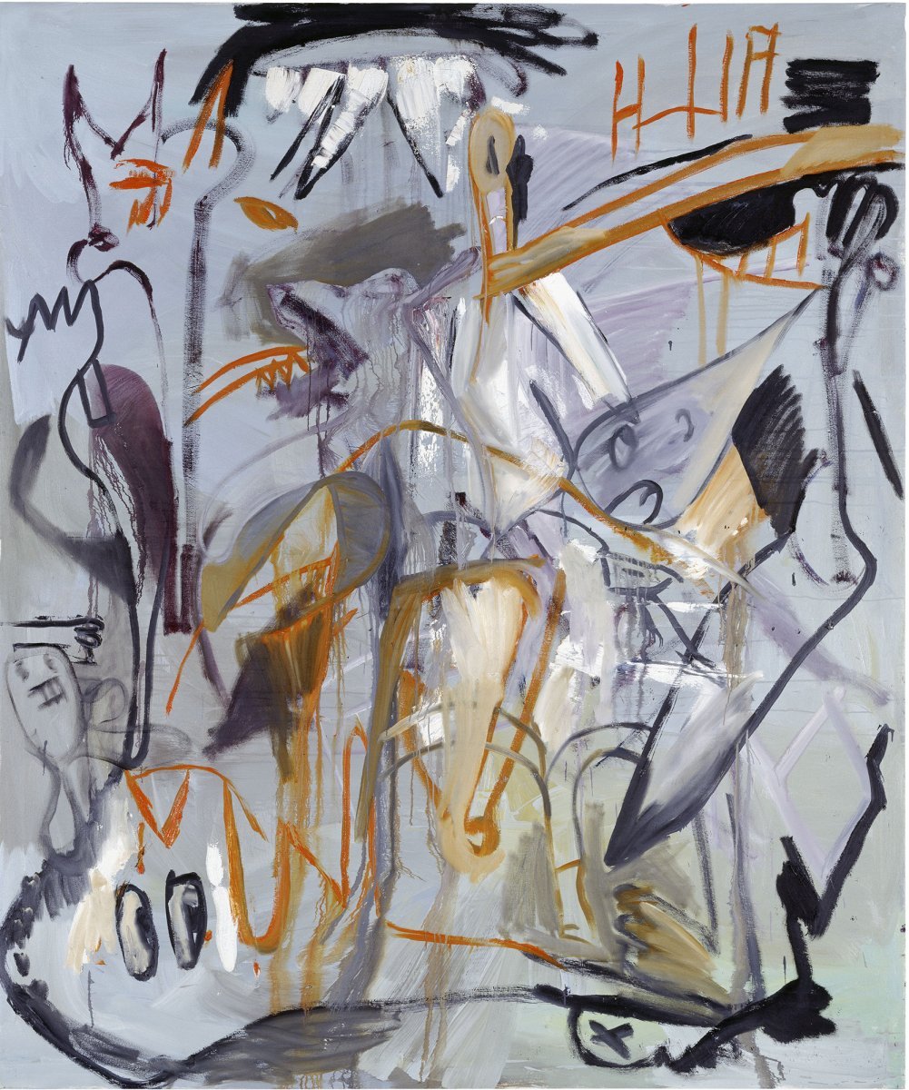 Martin Kippenberger. <em>51 years after Guernica, but this painting won’t prevent any wars either</em> [51 Años del Guernica, pero tampoco este cuadro podrá evitar una Guerra],1988. © Estate of Martin Kippenberger, Galerie Gisela Capitain, Cologne