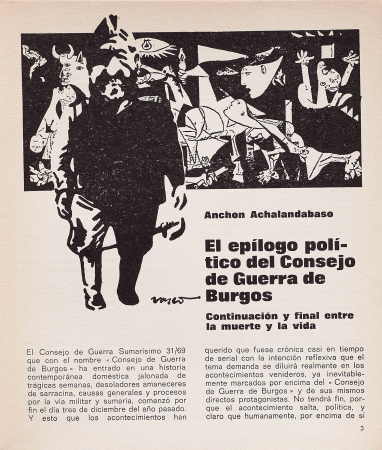 Cuadernos de Ruedo Ibérico, París: Éditions Ruedo Ibérico, 1965-1979, n.º 28-29, p. 3. Fondos del Centro de Documentación del Museo Nacional Centro de Arte Reina Sofía (REVIIA 206)