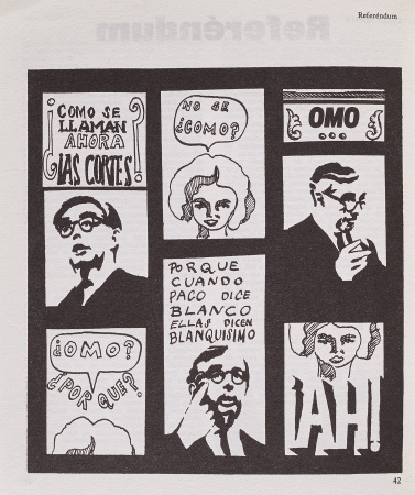 Cuadernos de Ruedo Ibérico, París: Éditions Ruedo Ibérico, 1965-1979, n.º 10, p. 42. Fondos del Centro de Documentación del Museo Nacional Centro de Arte Reina Sofía (REVIIA 206) 