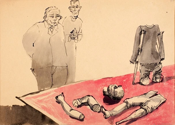 Andrzej Wróblewski. Muzeum (Museo).Dibujo, 1956