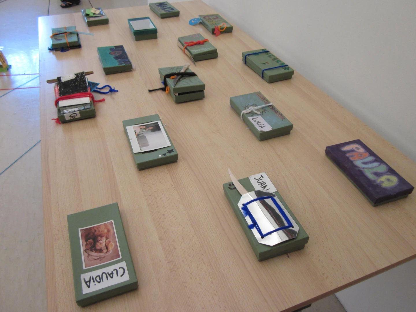 Cajas-registro sobre lo observado a lo largo de las sesiones.