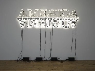 Glenn Ligon. Untitled (Double America). Neon, 2012