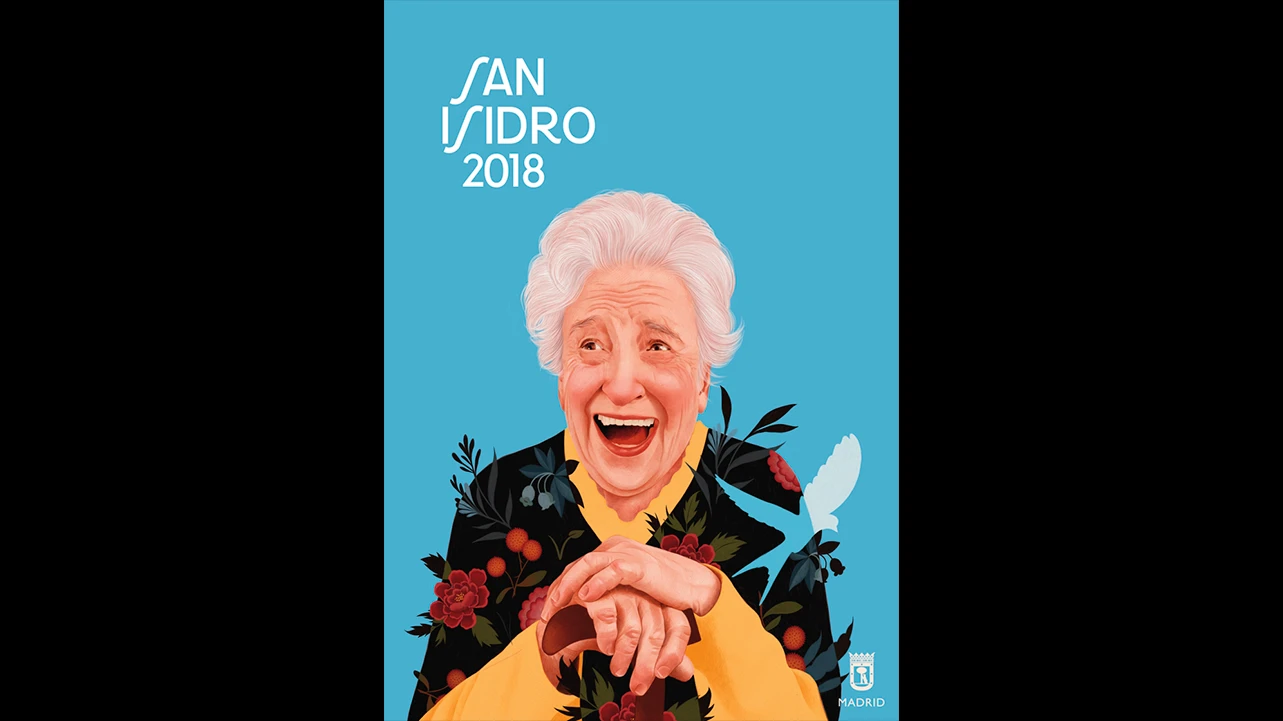 Mercedes deBellard y Silvia Fernández Palomar, cartel del Ayuntamiento de Madrid para las fiestas de San Isidro, 2018
