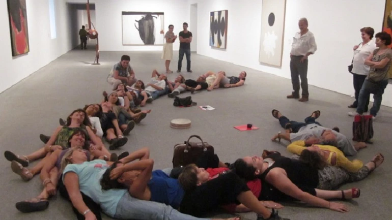 Momento de una sesión preparatoria para profesores