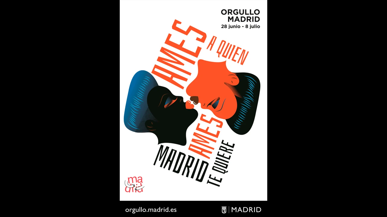 Marga Castaño, Ames a quien ames, Madrid te quiere. Cartel de la campaña del Ayuntamiento de Madrid para el Día Internacional del Orgullo, 2018