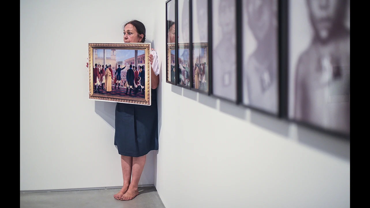 Grupo Cultural Yuyachkani, Buscando un lugar. Museo Reina Sofía, 2022. Fotografía: Claudia Córdova Zignago