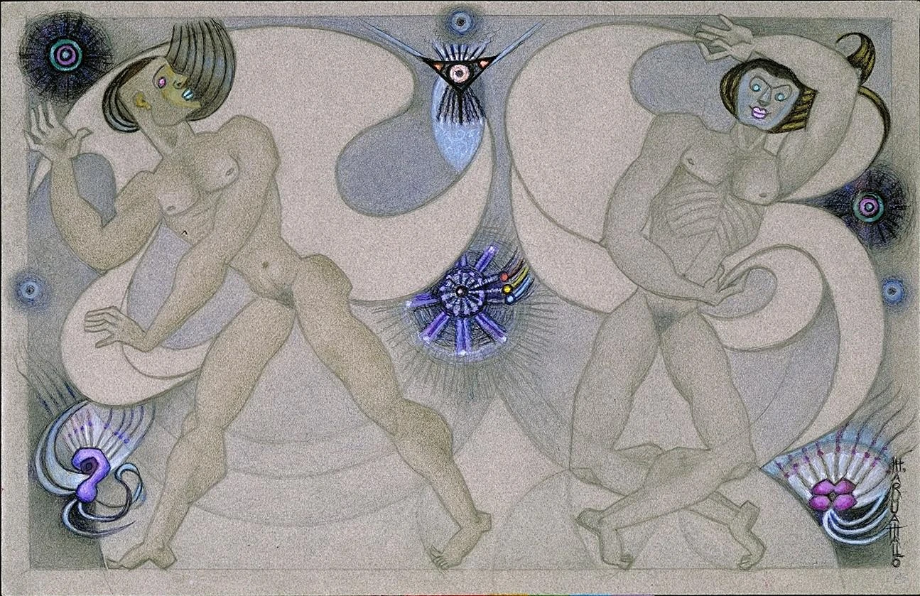 Maruja Mallo, Acróbatas macro y microcosmos, 1981. Museo Reina Sofía