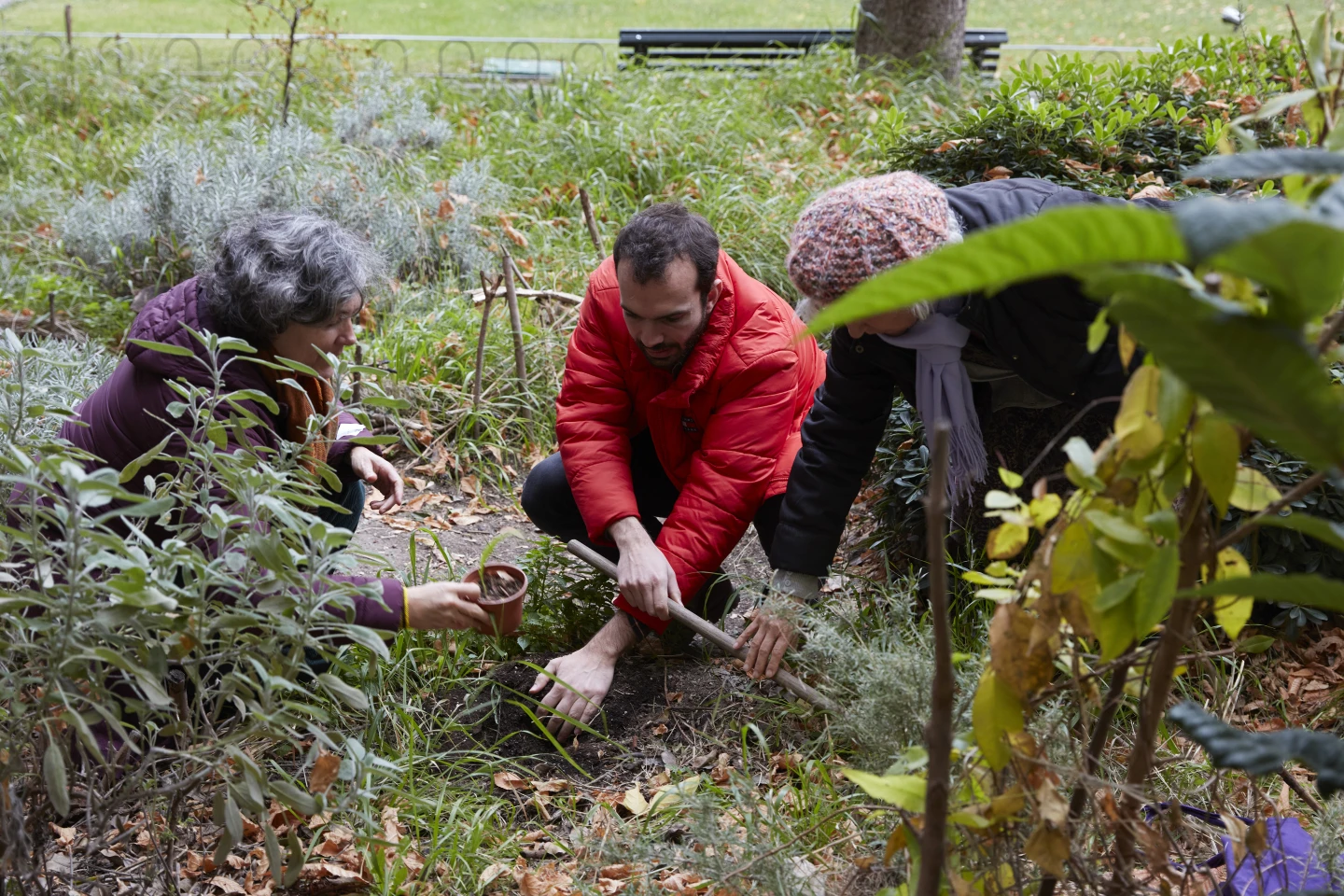 Activación del Jardín de las Mixturas en el seminario Archivos del Común V. Memorias fúngicas. Museo Reina Sofía, 2023. Fotografía: Román Lorés
