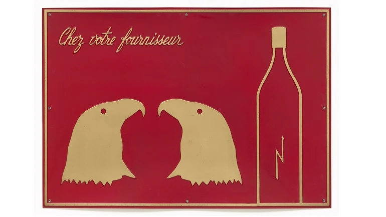 Marcel Broodthaers. Chez votre fournisseur (Le Vinaigre des Aigles) [At your supplier (Vinegar of Eagles)], 1968 © The Estate of Marcel Broodthaers c/o SABAM Belgium – VEGAP 2016 