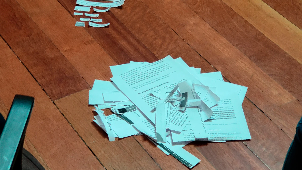 Taller Desburocratizar la escritura en el museo con Rosario García Martínez, 2022. Fotografía: Ana Lozano Sinausía