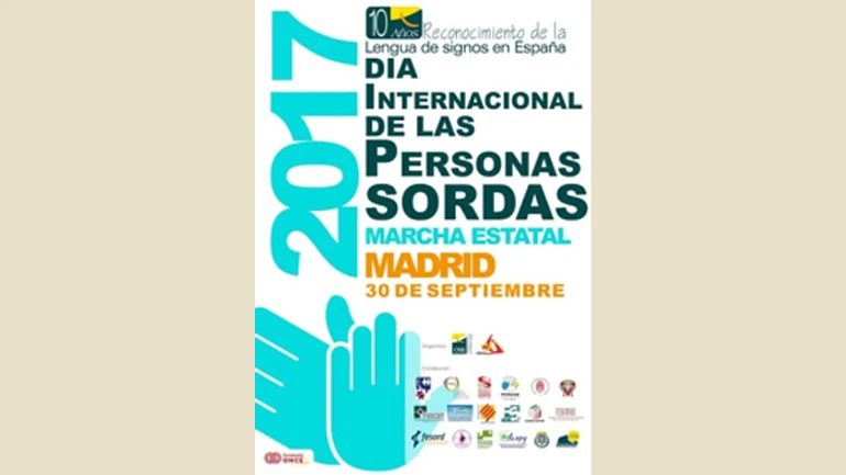 Cartel del Día Internacional de las Personas Sordas