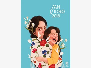 Mercedes deBellard y Silvia Fernández Palomar, cartel del Ayuntamiento de Madrid para las fiestas de San Isidro, 2018