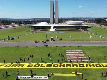 #ForaBolsonaro/Mourão, acción en Brasilia, 2019. Fotografía: Coletivo Alvorada
