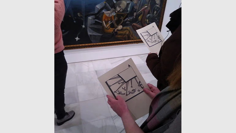 Visita En detalle: Un mundo en el Museo Reina Sofía, 2021. Fotografía: Javier Sanjurjo