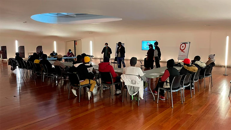 Jornada del taller de la Escuela de derechos, Museo Reina Sofía, 2020. Fotografía: Red Interlavapiés