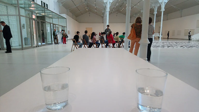 Activación de las perfomances en la exposición