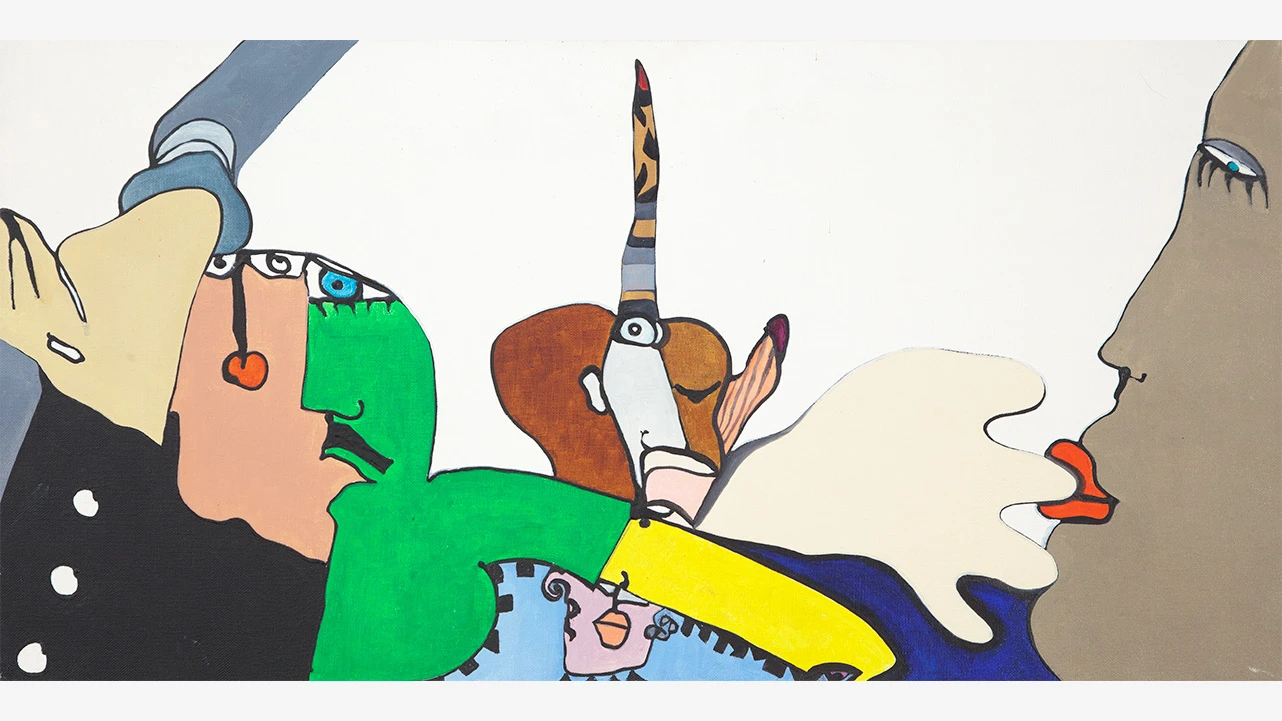 Huguette Caland, Enlève ton doigt [Remove your finger], 1971. © Cortesía de Huguette Caland Estate 