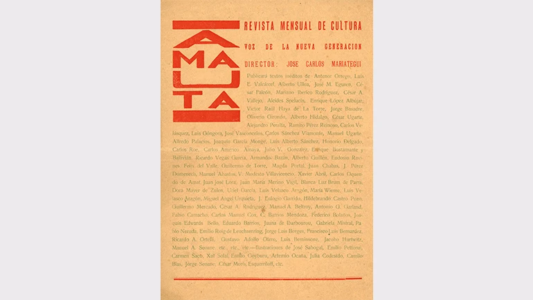 Anuncio de la revista Amauta. Documento, 1926. Archivo José Carlos Mariátegui, Lima