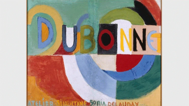 Sonia Delaunay (Sarah Stern), Dubonnet. Pintura al agua sobre lienzo, 1914