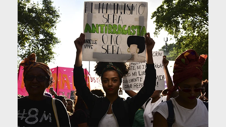 Mar Díaz. Manifestación del 8M, Buenos Aires, 2019