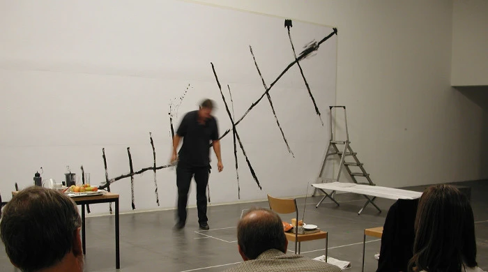 Matt Mullican. Sin título (Matt Mullican bajo hipnosis: Zürich). Performance, 2004