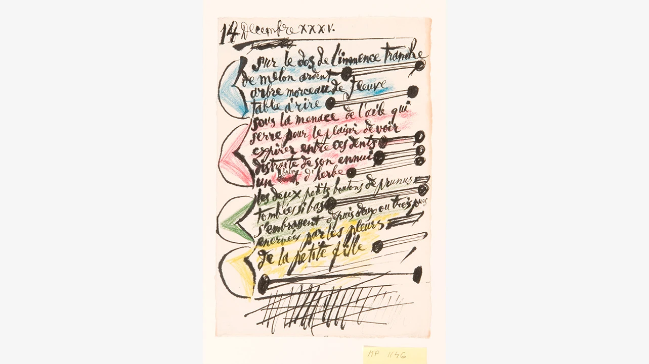 Pablo Picasso, Sur le dos de l’inmence tranche [En la parte posterior de la rebanada], 1935. © RMN-Grand Palais (Musée national Picasso-Paris) / Mathieu Rabeau © Successió Pablo Picasso, VEGAP, Madrid, 2023