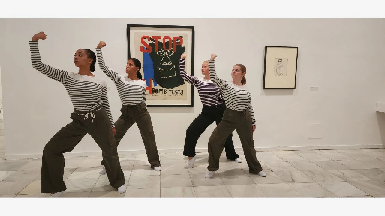 Performance De la no conformidad en el Jardín y salas de exposición del Museo, 2023. Fotografías: Laura Katzman/James Madison University