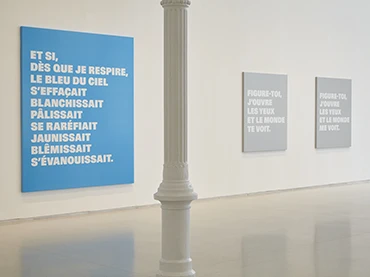 Vista de sala de la exposición Rémy Zaugg. Cuestiones de percepción, 2016