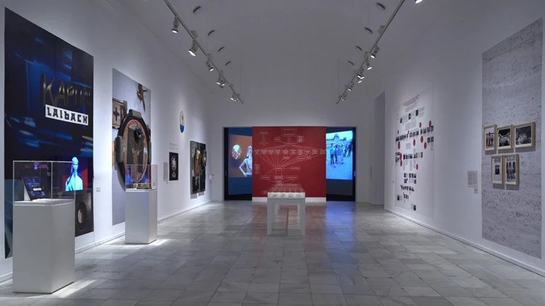 Exhibition view NSK from Kapital to Capital. Neue Slowenische Kunst. An Event of the Final Decade of Yugoslavia