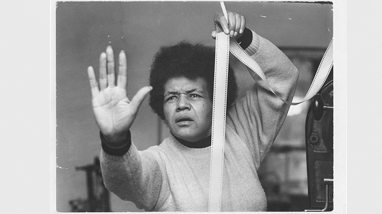 Anónimo. Retrato de Sarah Maldoror. Fotografía, 1984