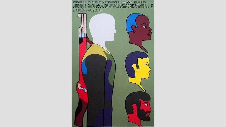 Alfredo G.Rostgaard. Tercer aniversario de la Conferencia Tricontinental. Cartel, 1969