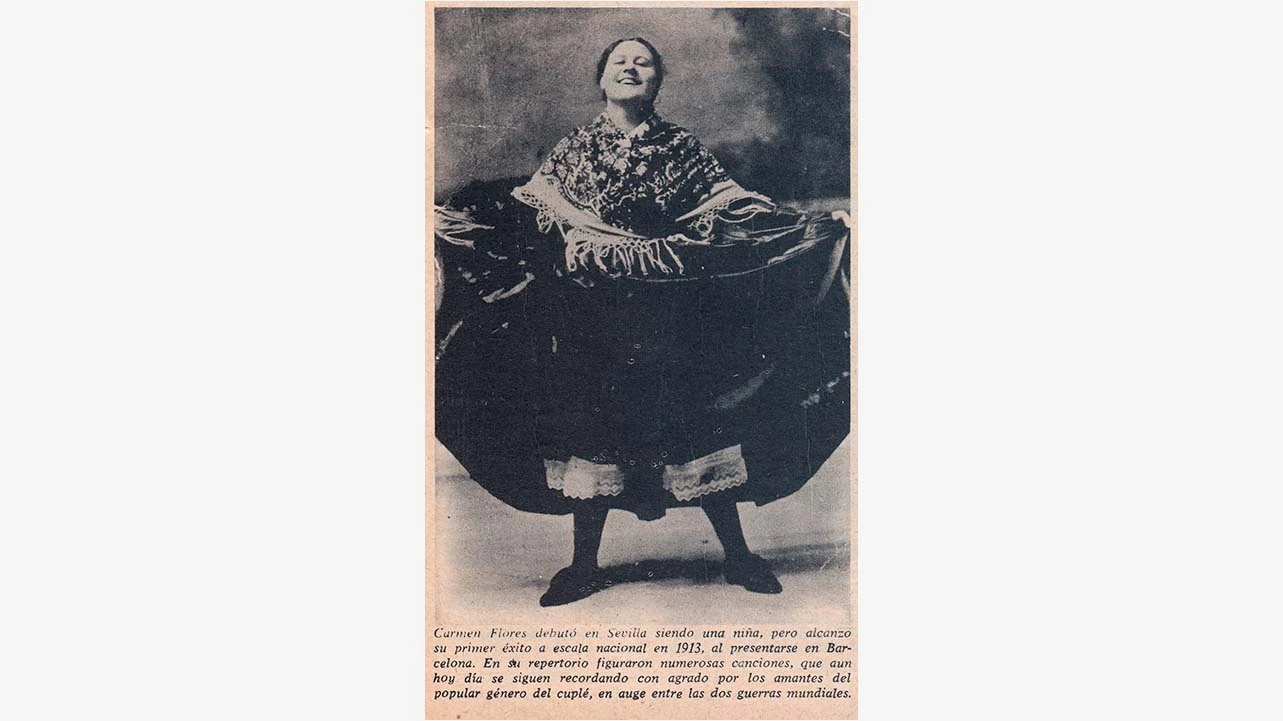Fotografía de la cantante y actriz Carmen Flores, c. 1913 