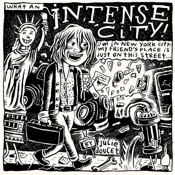 Julie Doucet, viñeta de What an Intense City, 1992. ©Julie Doucet