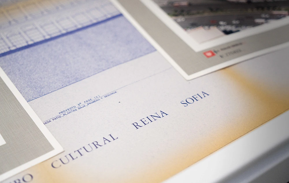 Vista detalle de un plano antiguo del Museo Reina Sofía