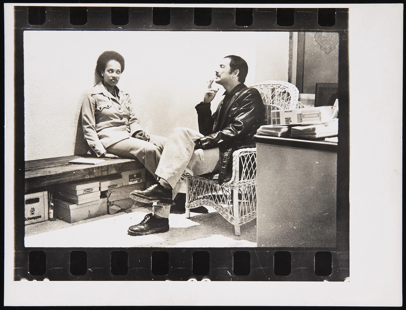 Tino Calabuig y Rosalind Williams en la Galería Redor. Archivo Redor-Calabuig. Biblioteca y Centro de Documentación del Museo Reina Sofía