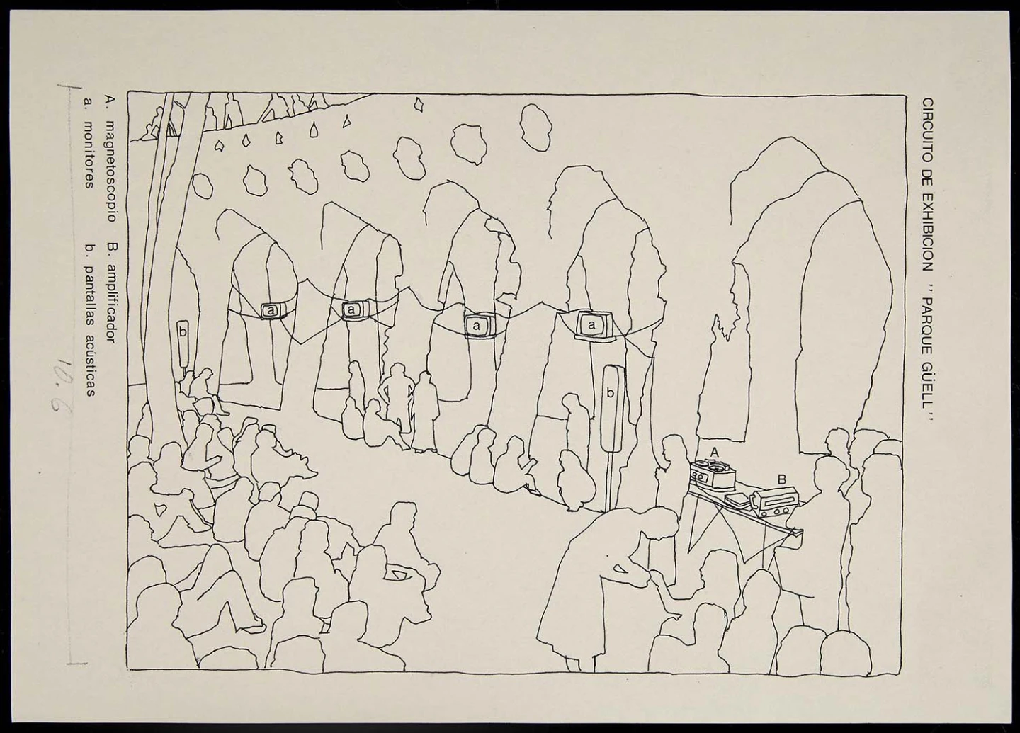 Video-Nou, Circuito de exhibición: Parque Güell, Barcelona, 1977. Fondo Video-Nou. Biblioteca y Centro de Documentación del Museo Reina Sofía