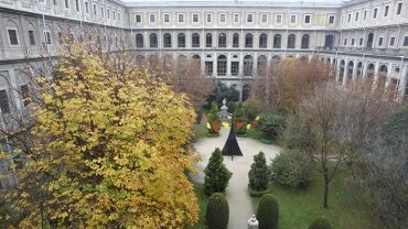 Vista del jardín del Museo Reina Sofía desde arriba