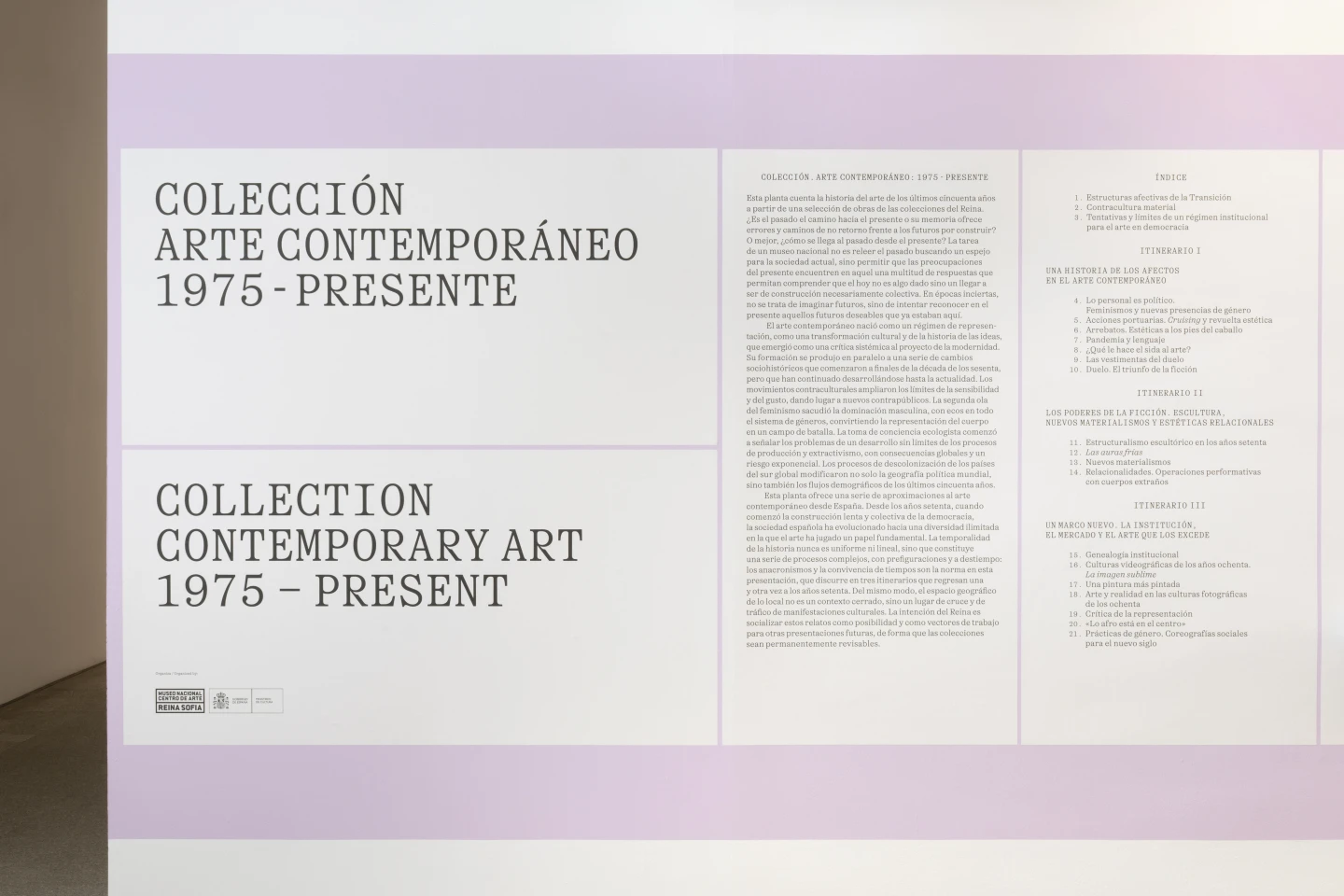 Vista de la entrada a COLECCIÓN. ARTE CONTEMPORÁNEO: 1975-PRESENTE 