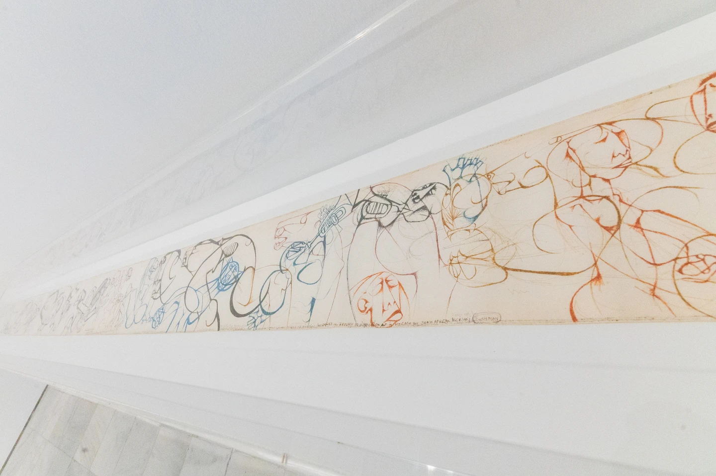 Vista de la sala Sala 205.08. La historia no se repite, pero rima. Dumile Feni: Guernica africano. Colección Museo Reina Sofía