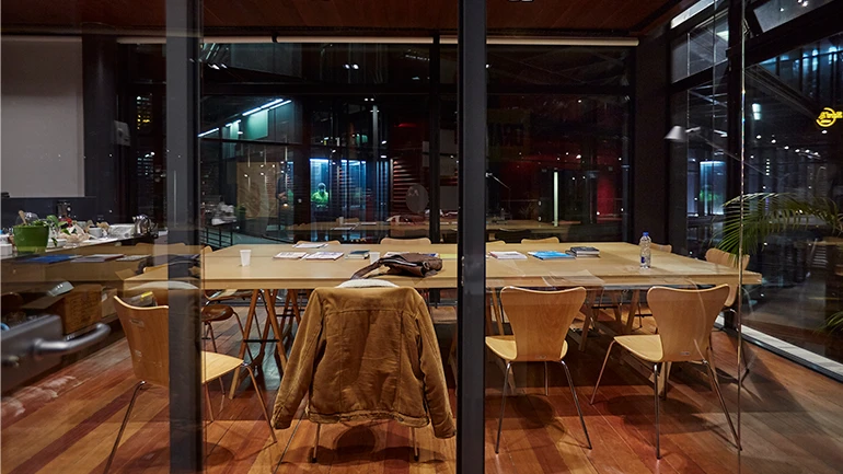 Vista de una zona de trabajo del Área de Educación, Museo Reina Sofía, 2022