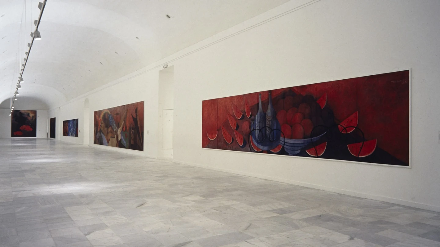 Vista de sala de la exposición. Rufino Tamayo. Pinturas, 1988