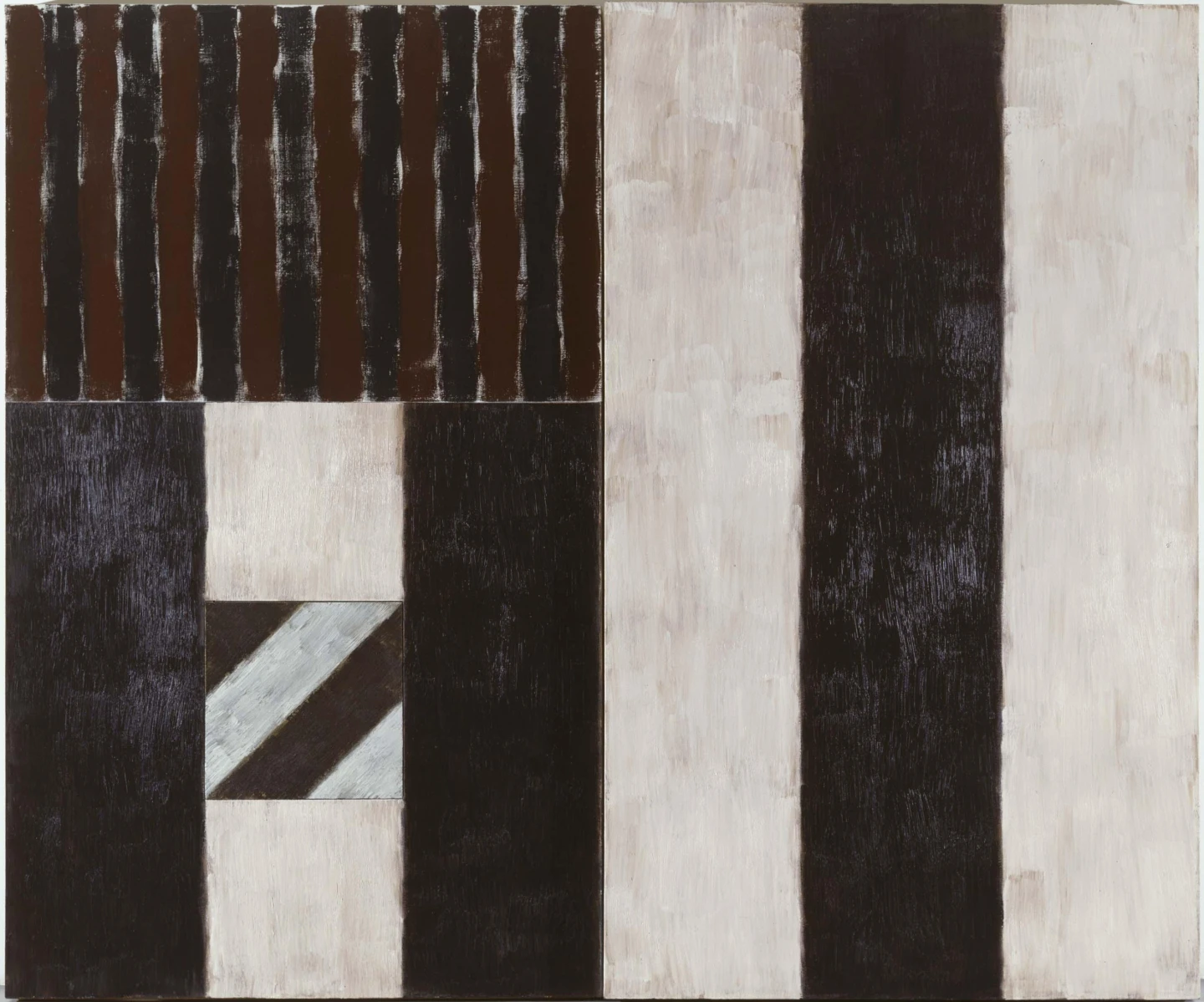 Sean Scully. Black Robe, 1987. Pintura. Colección Museo Nacional Centro de Arte Reina Sofía, Madrid