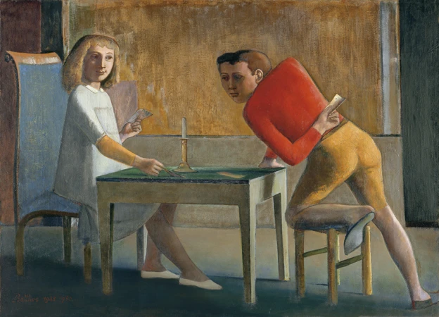 Balthus. La partida de naipes, 1948-1950. Óleo sobre lienzo. Museo Thyssen-Bornemisza, Madrid