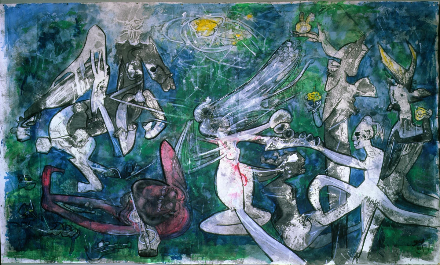 Roberto Matta. Munda y desnuda, la libetad contra la opresión, 1986. Pintura. Colección Museo Nacional Centro de Arte Reina Sofía, Madrid